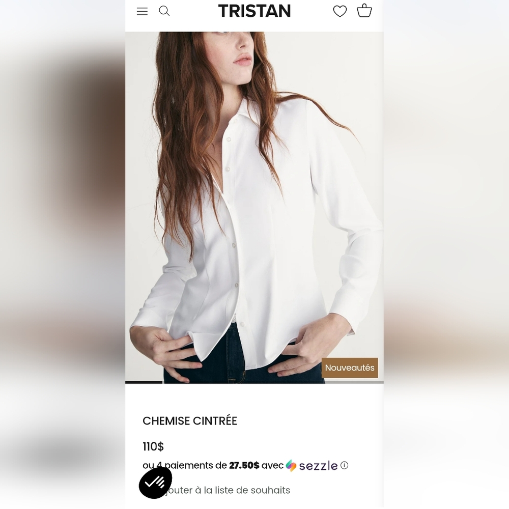 Tristan Sky Blue Button-Up Blouse